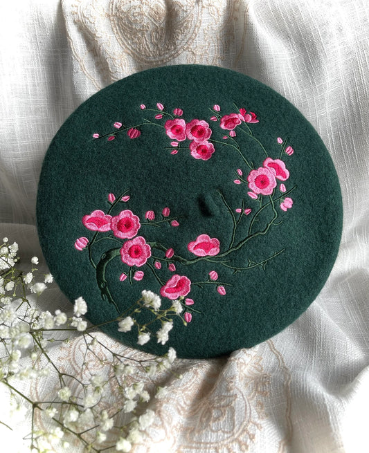 Floral Elegance Green Beret